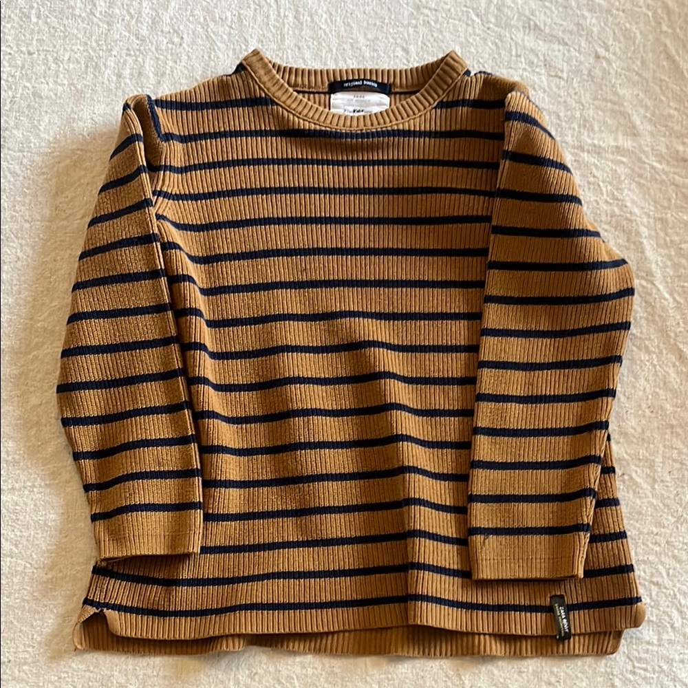 Striped Brown and Black Sweater- zara kids